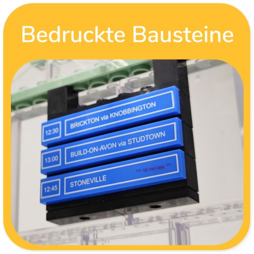myBrickZ 0001 Großer Bahnhof für Zug, 1120 Bausteine Set