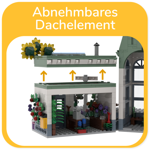 myBrickZ 0001 Großer Bahnhof für Zug, 1120 Bausteine Set