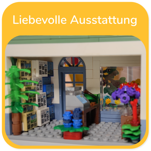 myBrickZ 0001 Großer Bahnhof für Zug, 1120 Bausteine Set