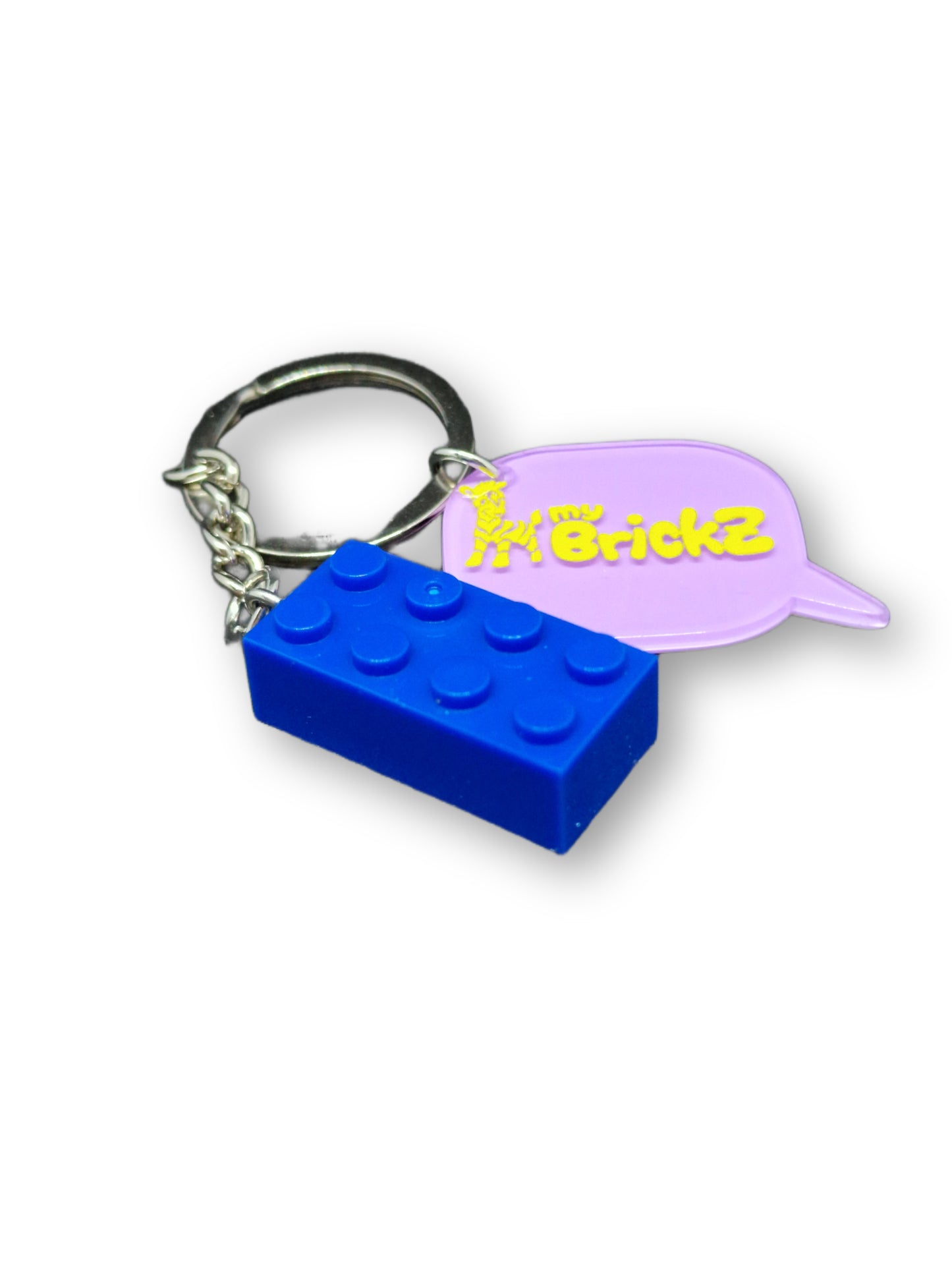 Schlüsselanhänger mit myBrickZ gelbes Logo