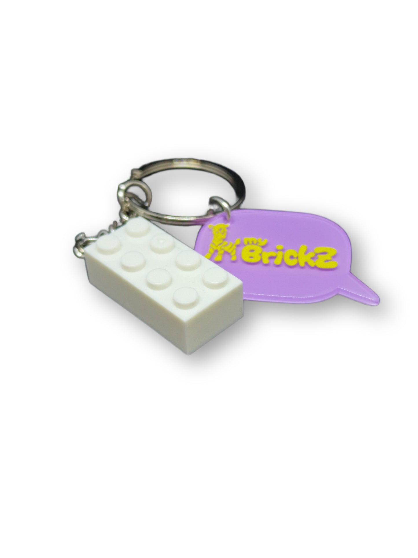 Schlüsselanhänger mit myBrickZ gelbes Logo