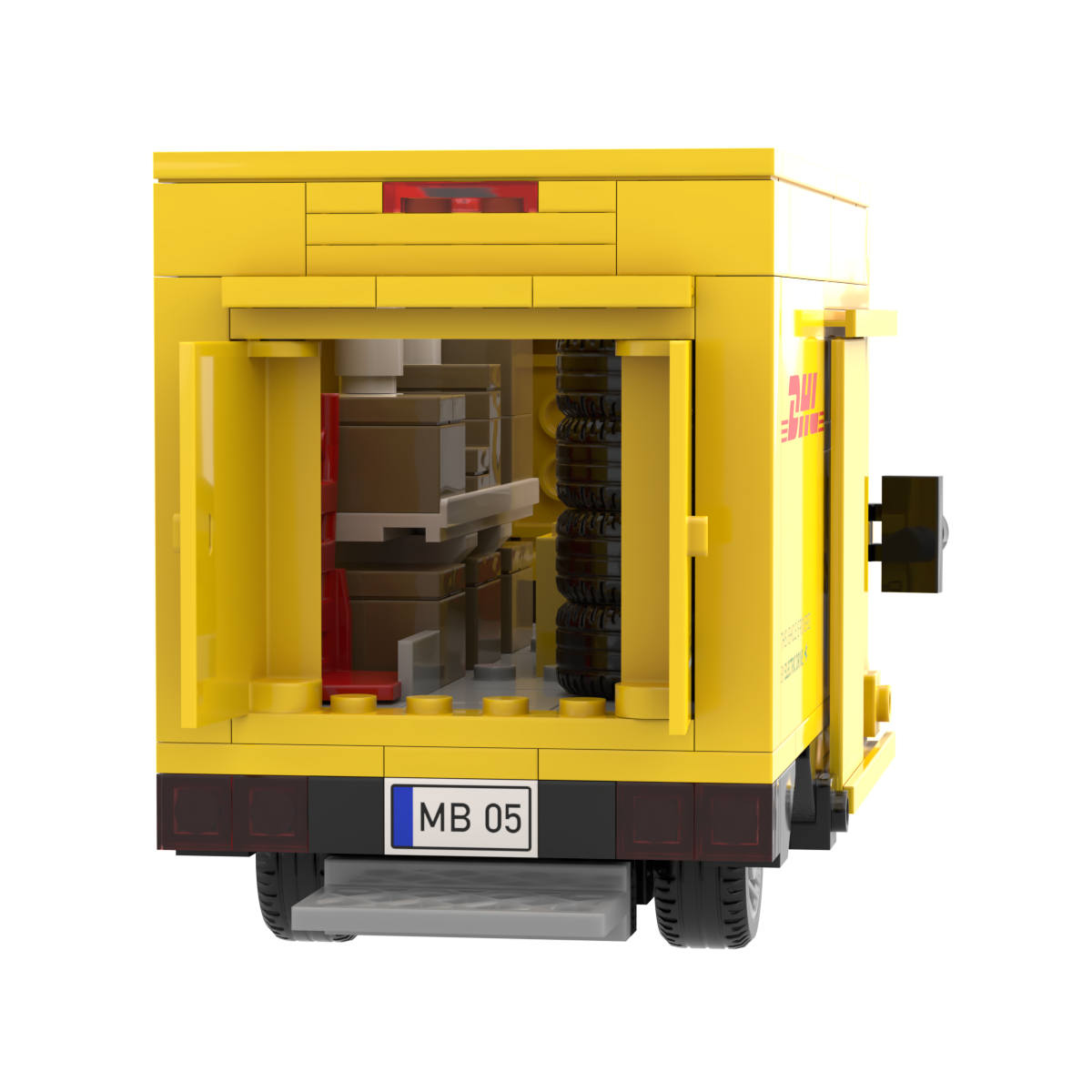 myBrickZ 0005 DHL Deutsche Post Truck mit Rollcontainer