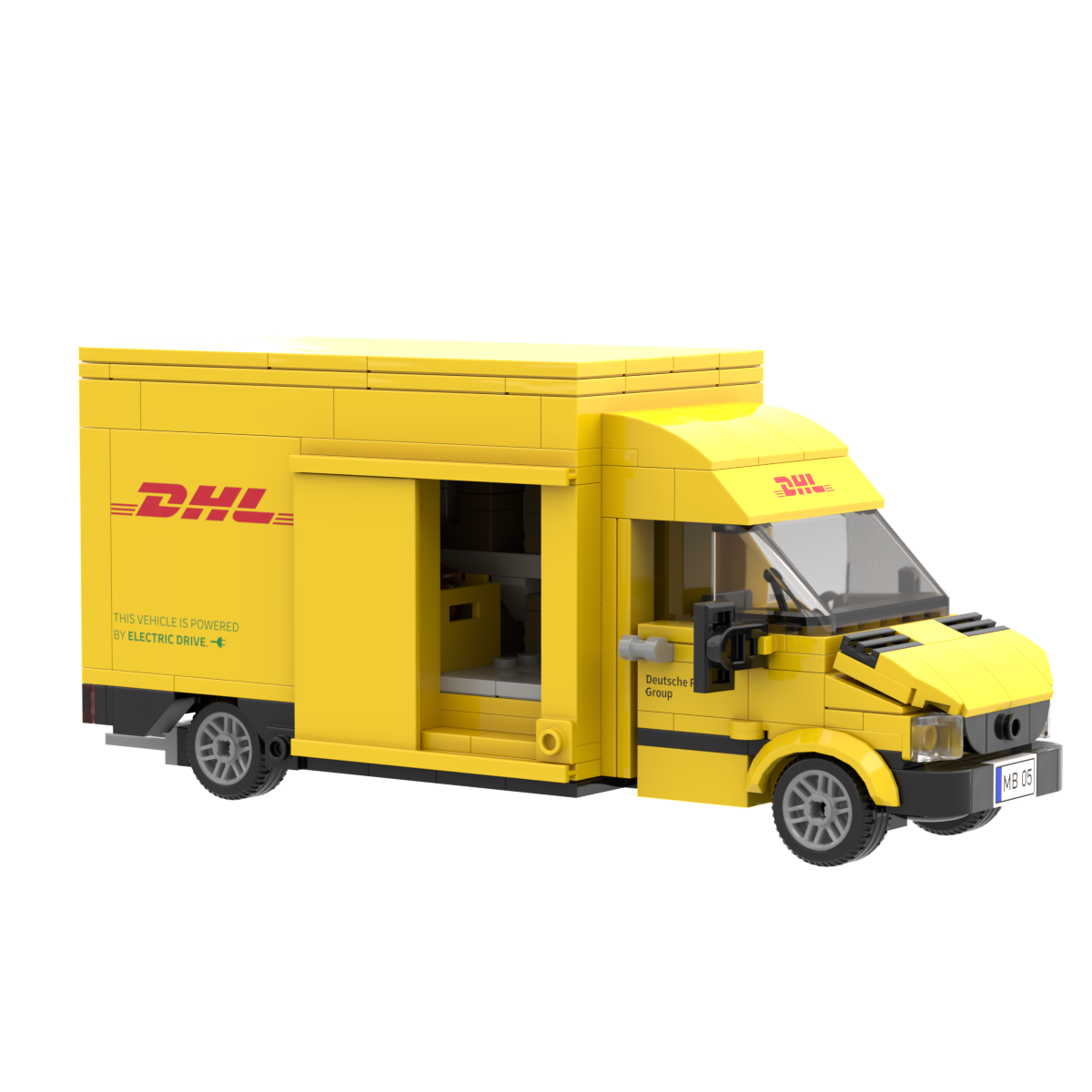 myBrickZ 0005 DHL Deutsche Post Truck mit Rollcontainer