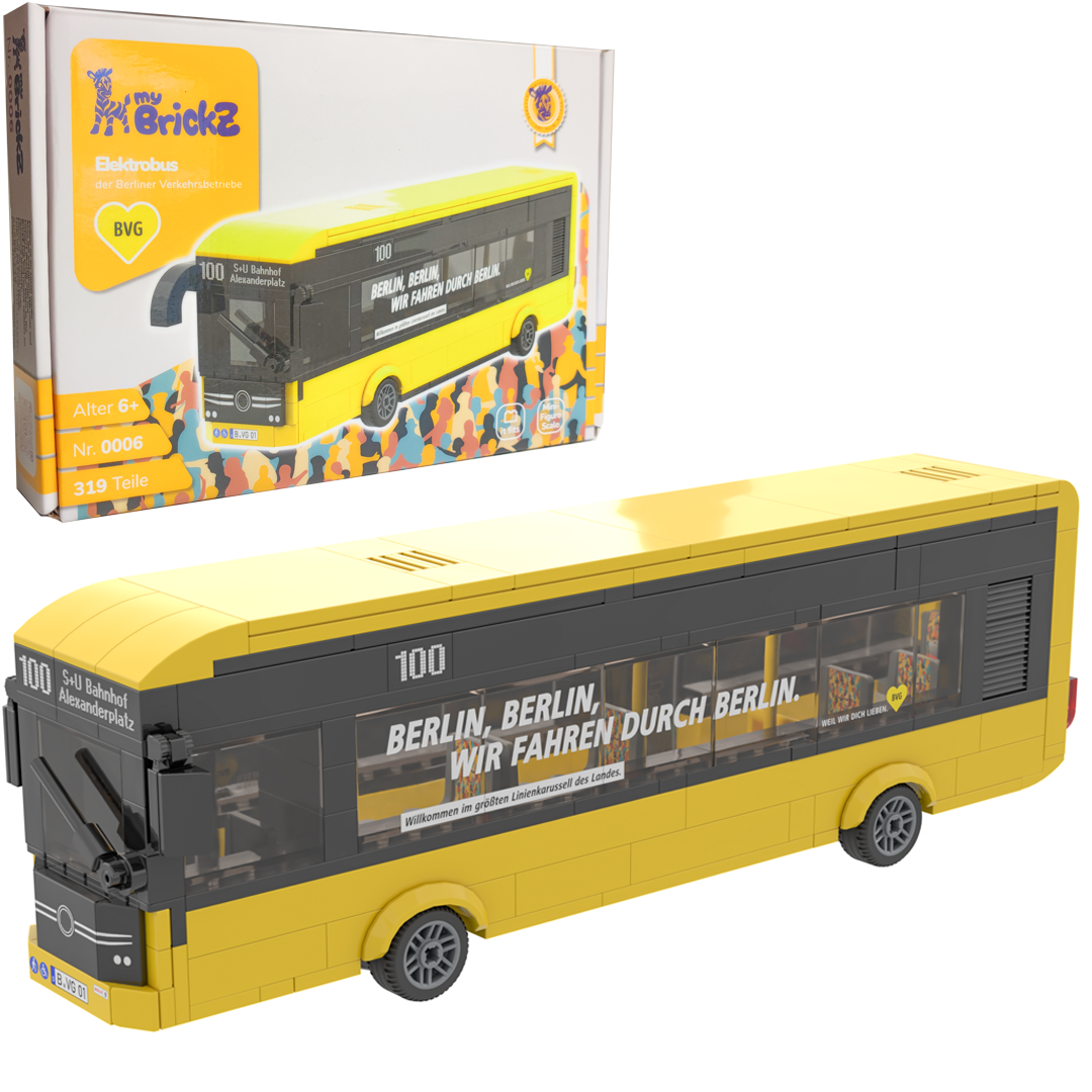 myBrickZ 0006 BVG Bus Klemmbaustein Set
