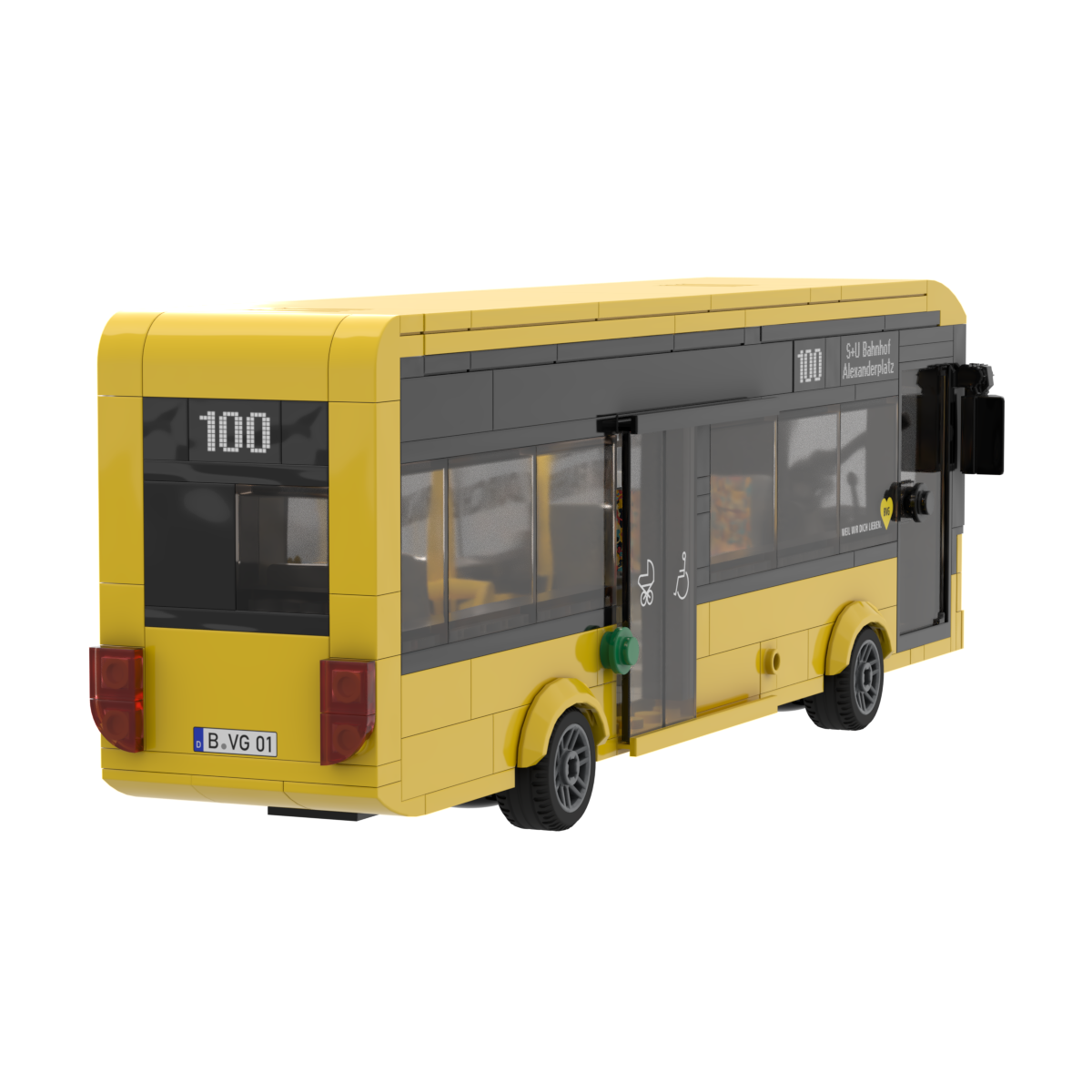 myBrickZ 0006 BVG Bus Klemmbaustein Set