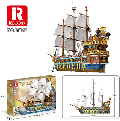 reobrix Piratenschiff 66011 Klemmbaustein Set