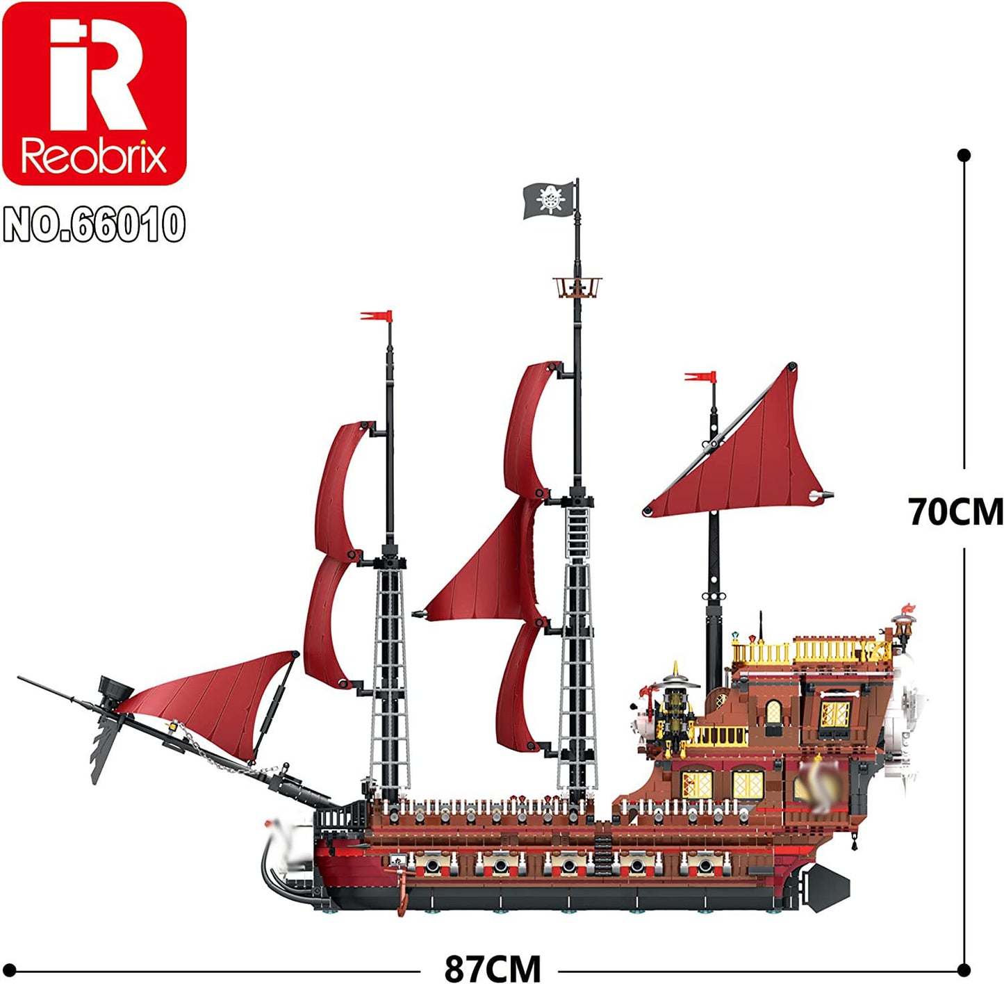 reobrix Piratenschiff 66010 Klemmbaustein Set