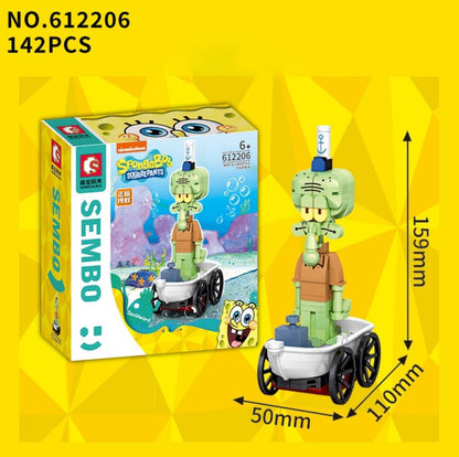 Sembo Spongebob Thaddäus Bollerwagen 612206 Klemmbaustein Set