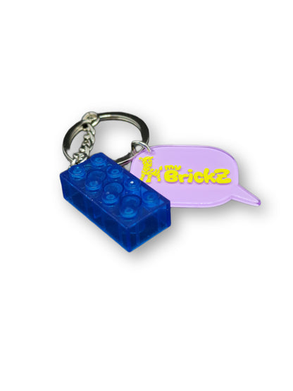Schlüsselanhänger mit myBrickZ gelbes Logo