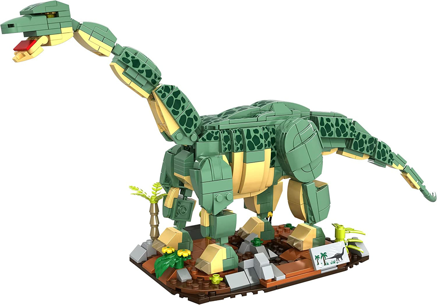 Open Bricks - Brontosaurus Dino Klemmbaustein Set