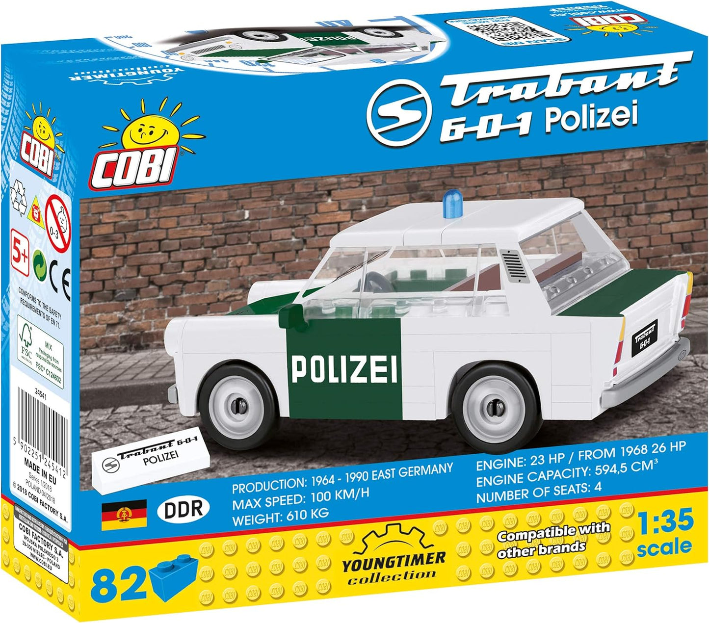 Cobi DDR Polizei Trabant 601 24541 Klemmbaustein Set